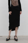 Un Morceau Yangliu Double Layer Twisted Half -skirt UM231XZ14